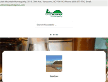 Tablet Screenshot of littlemountainhomeopathy.com